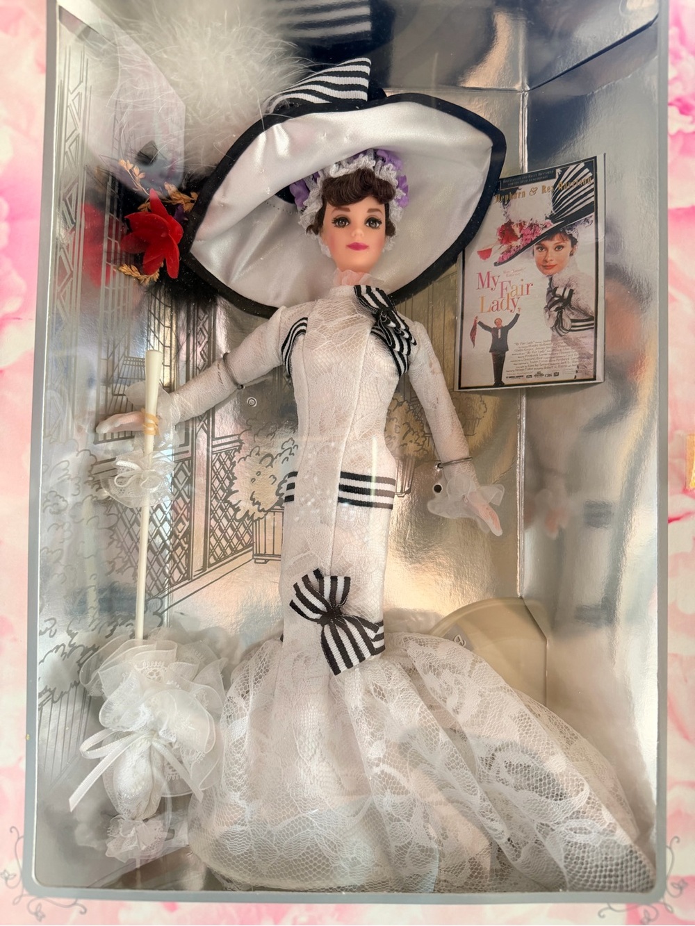 My Fair Lady Barbie Doll with Black Trim Hat
